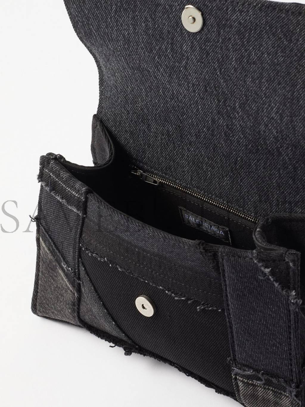 Ba*len*cia*ga blue hourglass s embellished denim bag matchesfashion us (22.8*16.5*20cm)