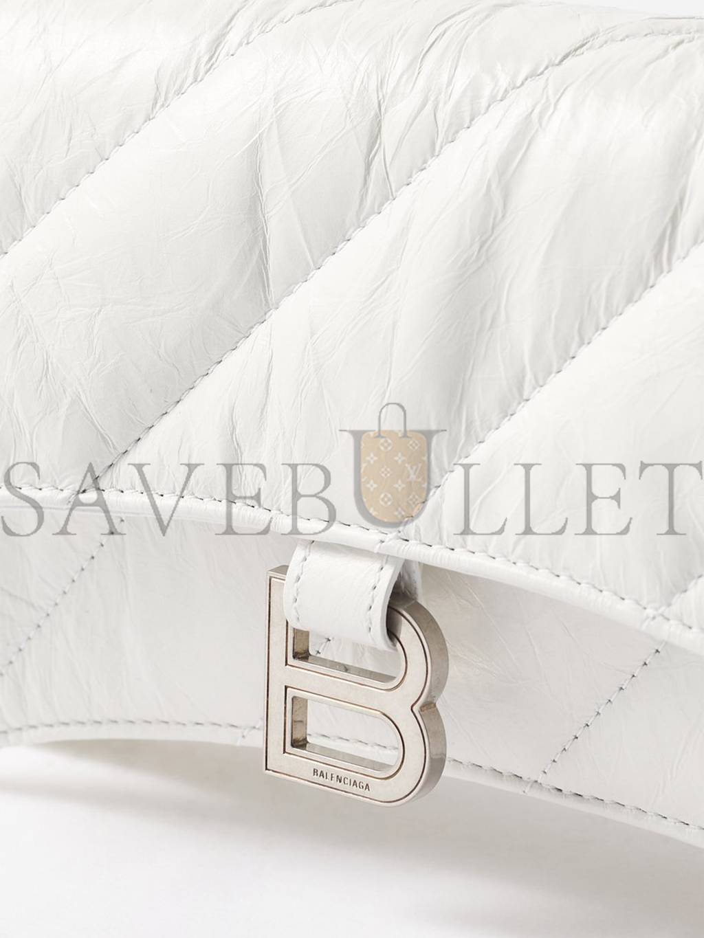 Ba*len*cia*ga white crush s quilted creased-leather cross-body bag matchesfashion us (21.5*11*5cm)