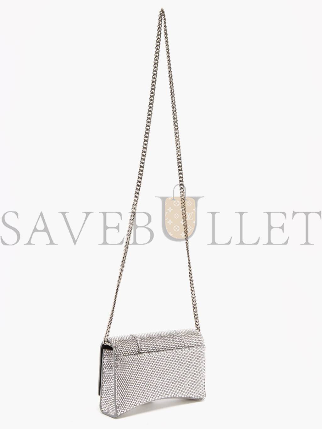 Ba*len*cia*ga grey hourglass crystal-embellished cross-body bag matchesfashion us (19.8*12.1*5cm)