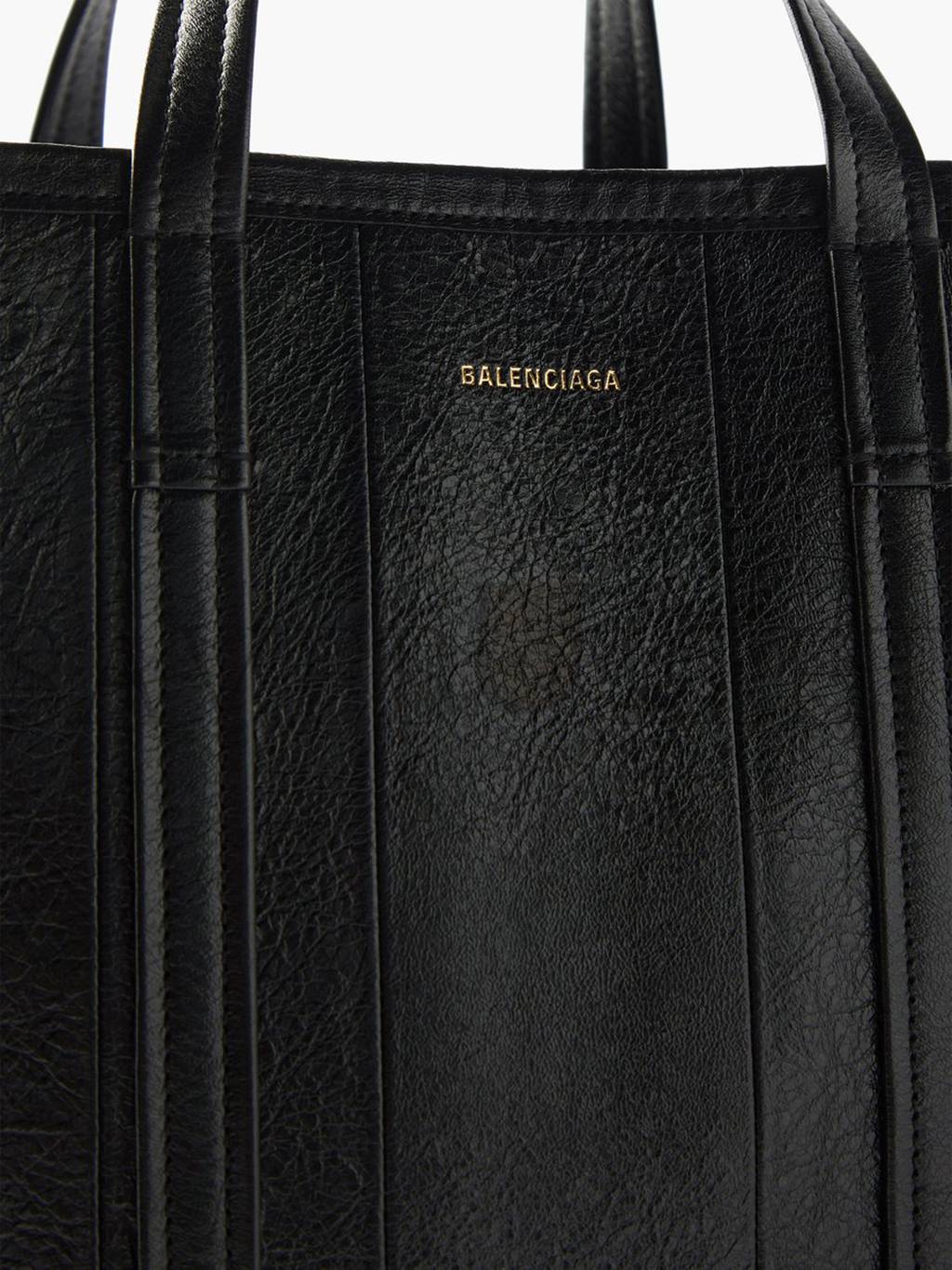 Ba*len*cia*ga black barbes m crinkled-leather tote bag matchesfashion us (40.8*29.2*13.9cm)