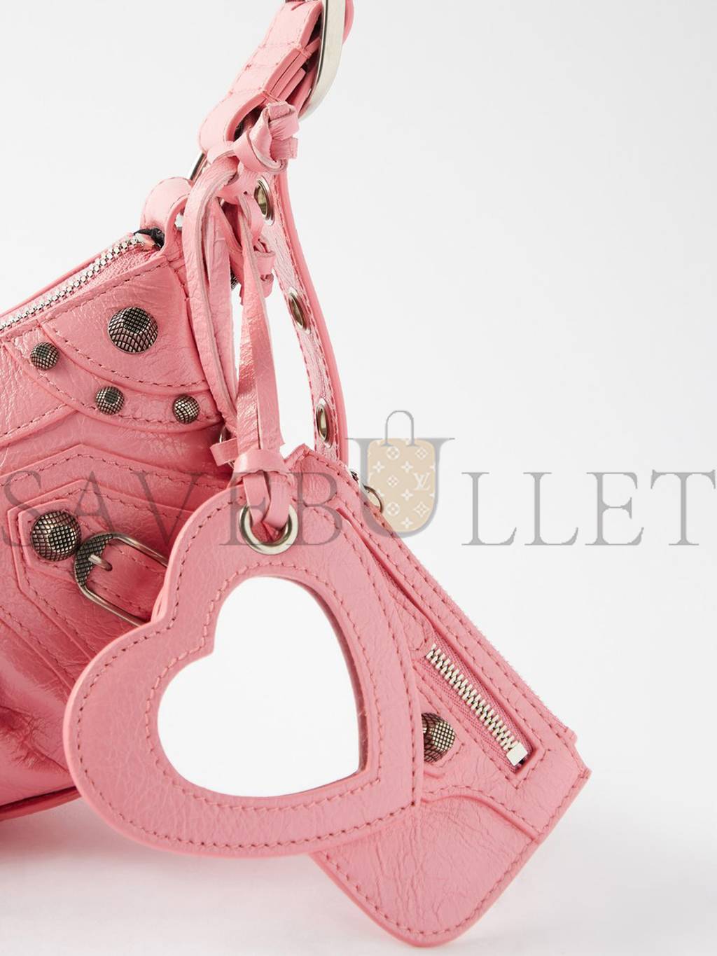 Ba*len*cia*ga pink le cagole xs crinkled-leather shoulder bag matchesfashion us (25.6*11.4*7.3cm)