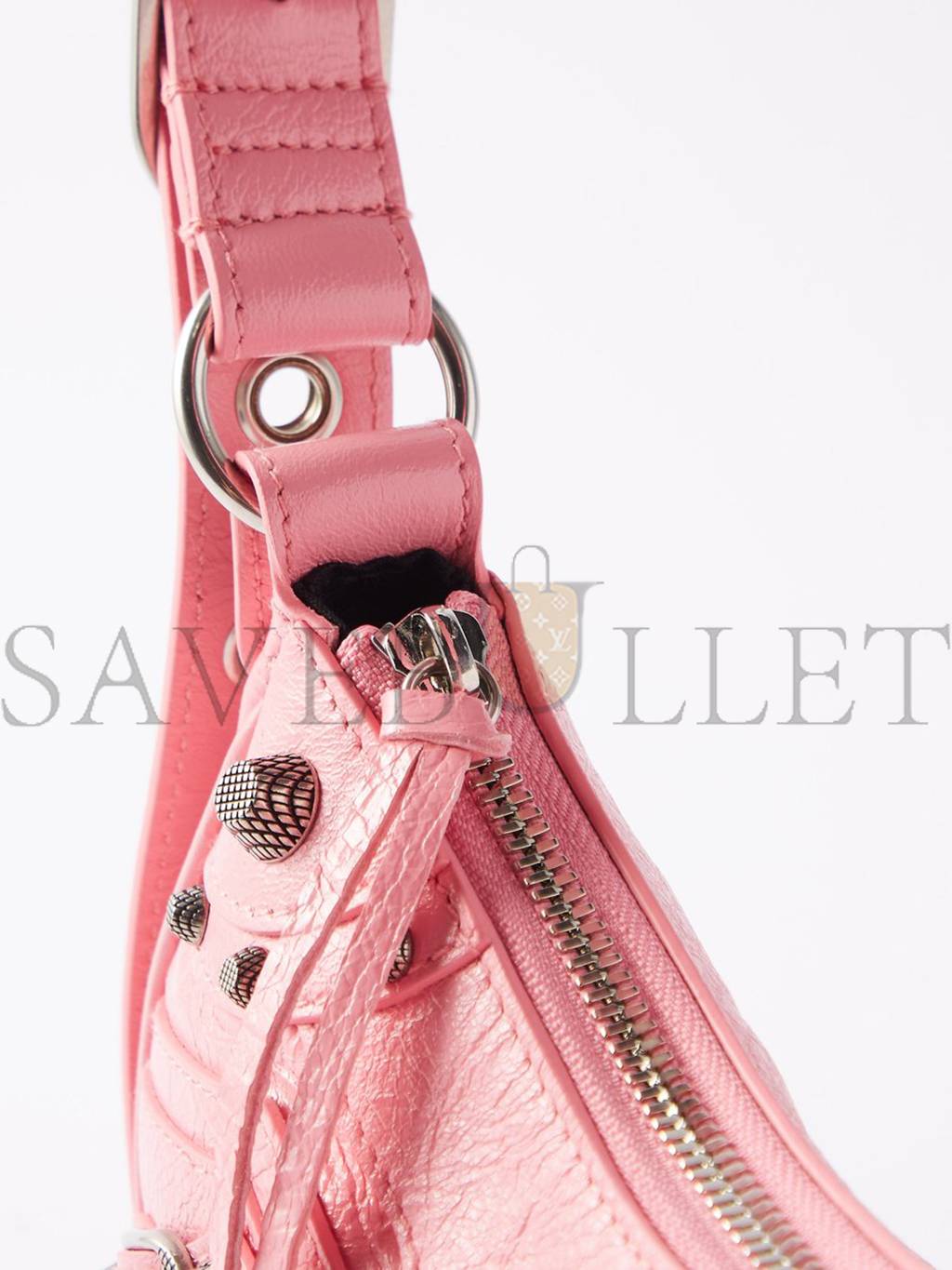 Ba*len*cia*ga pink le cagole xs crinkled-leather shoulder bag matchesfashion us (25.6*11.4*7.3cm)