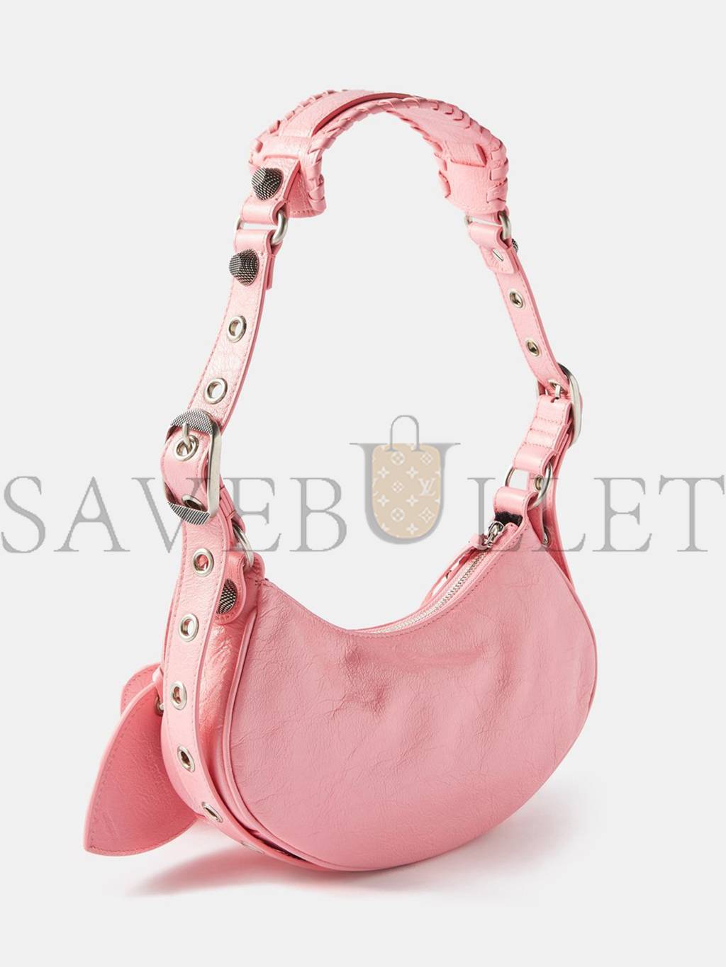 Ba*len*cia*ga pink le cagole xs crinkled-leather shoulder bag matchesfashion us (25.6*11.4*7.3cm)