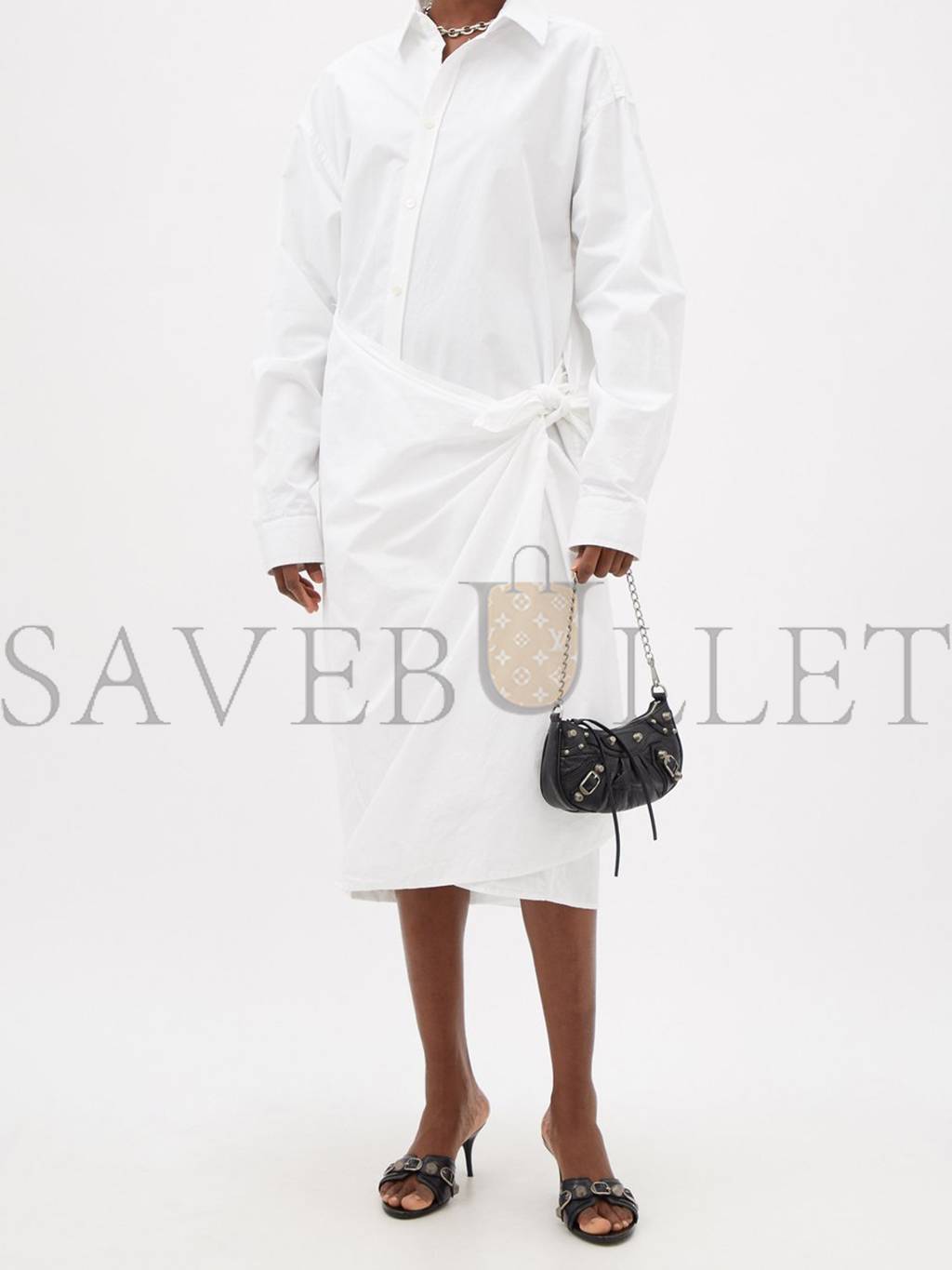 Ba*len*cia*ga black cagole mini leather shoulder bag matchesfashion us (20*10*3.8cm)