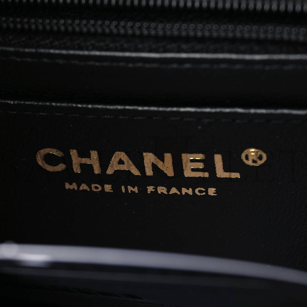 Ch*el caviar quilted mini top handle rectangular flap black gold hardware (20*13*6cm)