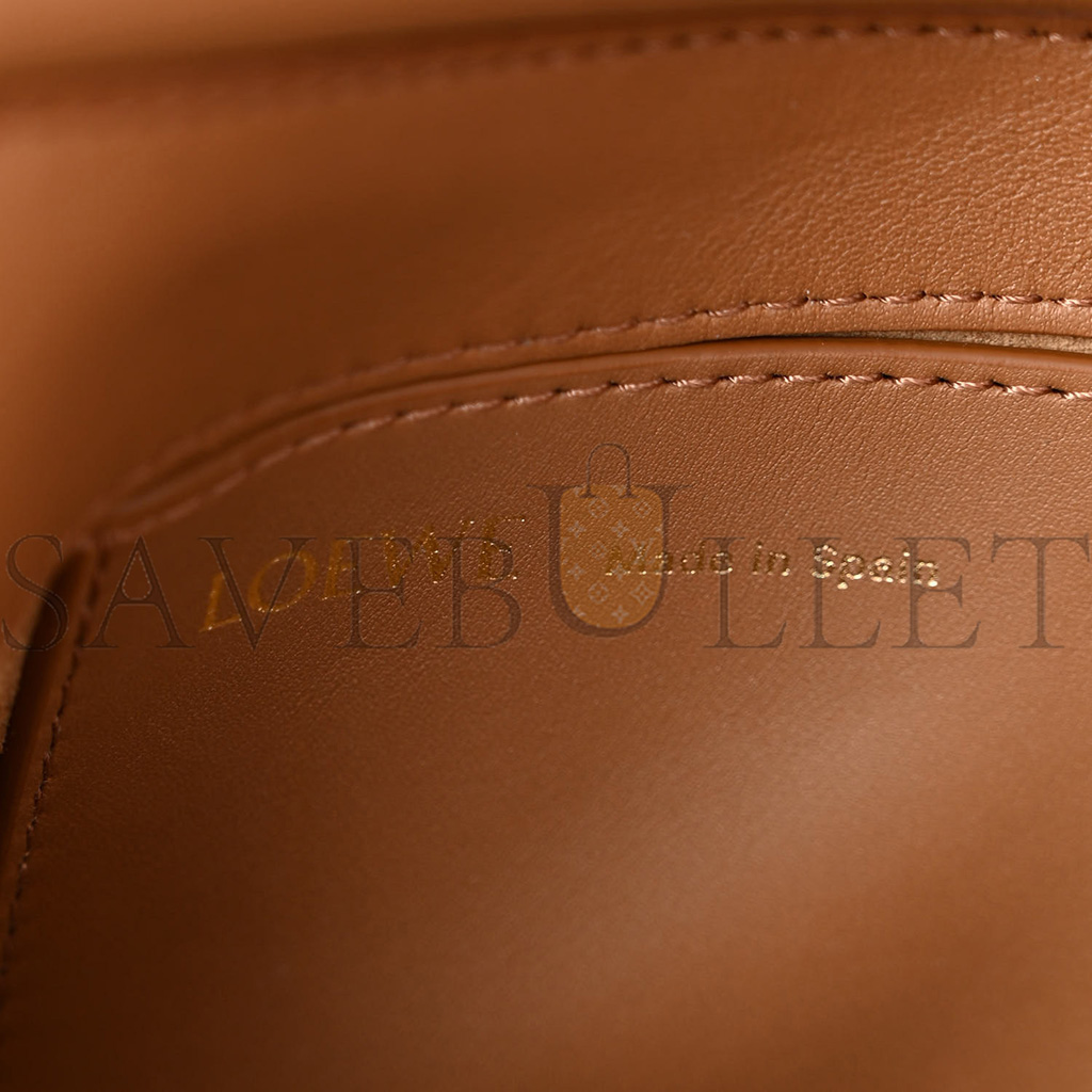 l*ew* shiny nappa calfskin paseo satchel black (27*18*6cm)