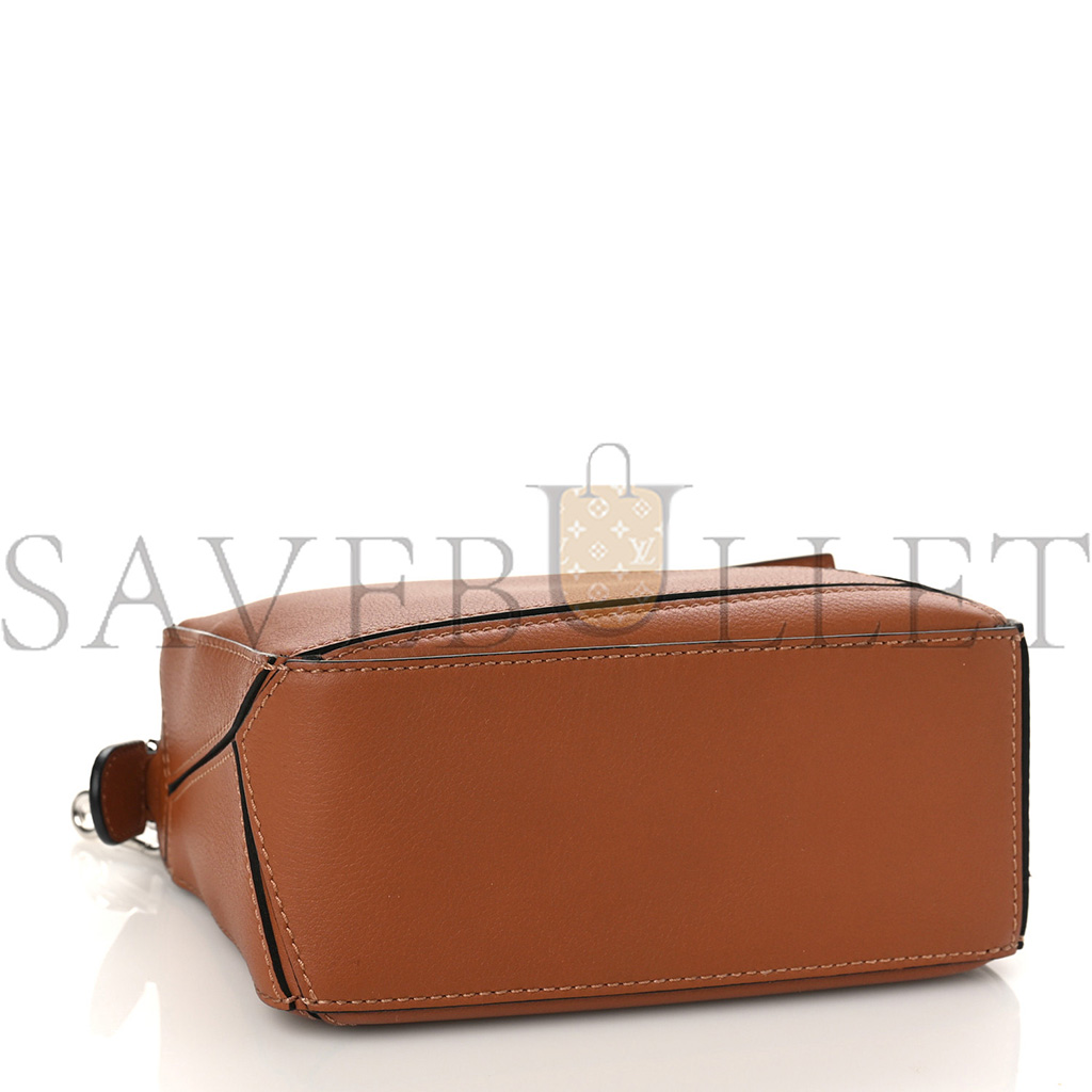 l*ew* calfskin mini puzzle bag tan (18*12.5*8cm)