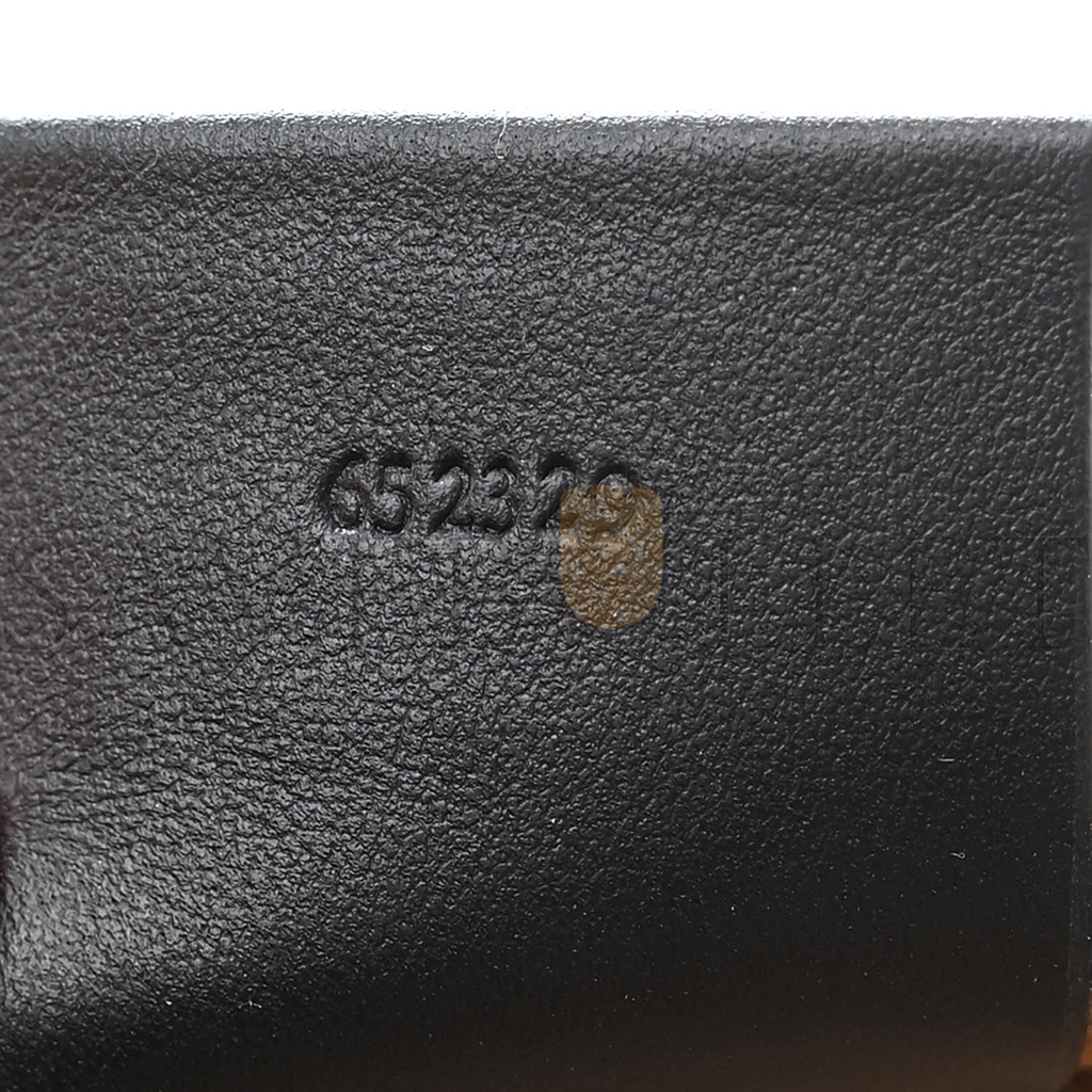 l*ew* shiny calfskin mini cropped puzzle fold tote black (28*13*13cm)