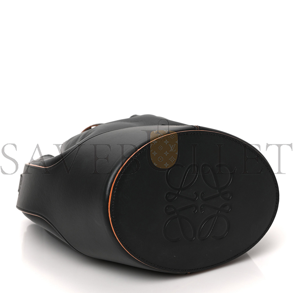 l*ew* nappa calfskin small balloon bag black (25*18*13cm)