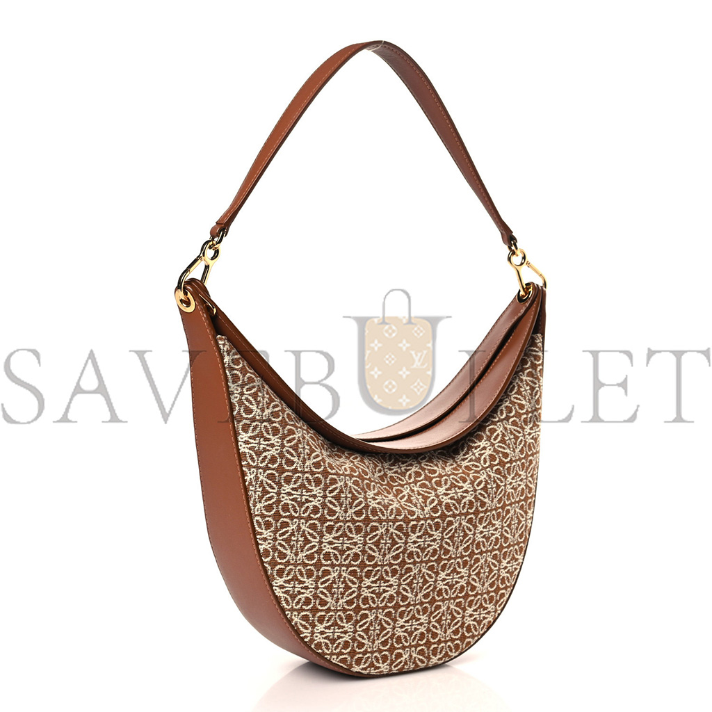l*ew* jacquard anagram clalfskin luna bag tan (26*17*8cm)