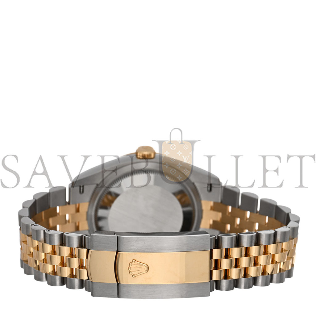 R*l*x stainless steel 18k yellow gold diamond 36mm oyster perpetual datejust watch silver roman 126233