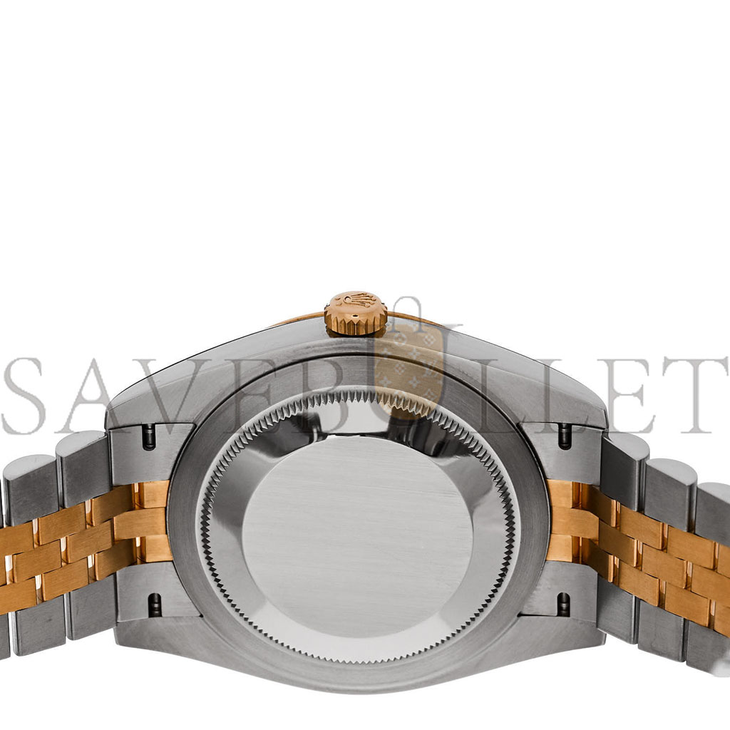 R*l*x stainless steel 18k yellow gold diamond 41mm oyster perpetual datejust watch champagne 126333