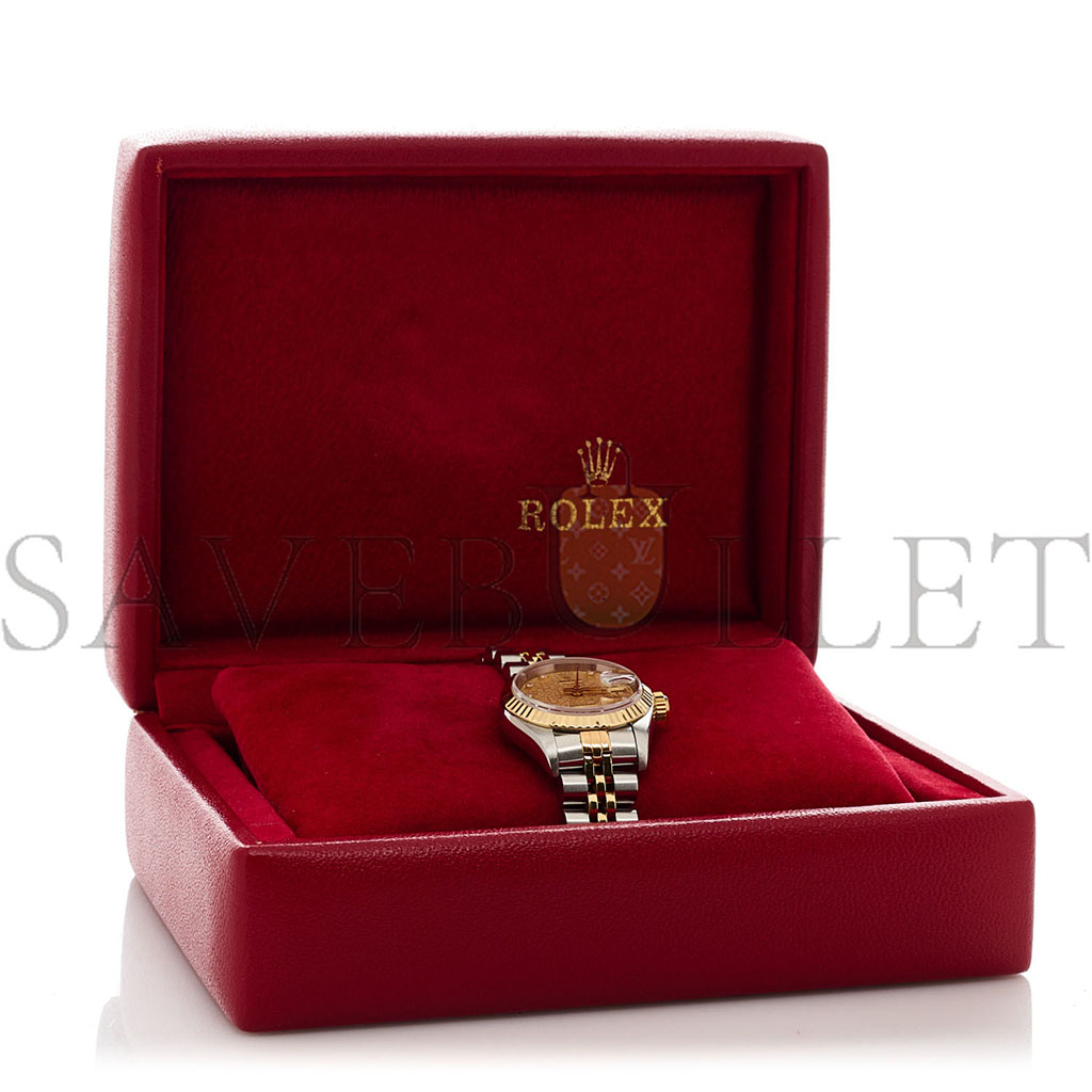 R*l*x stainless steel 18k yellow gold diamond 26mm oyster perpetual datejust watch champagne jubilee 69173