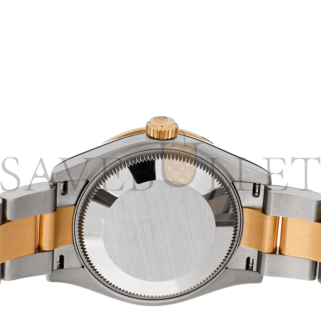 R*l*x stainless steel 18k yellow gold diamond black mother of pearl 31mm oyster perpetual datejust watch 278383rbr