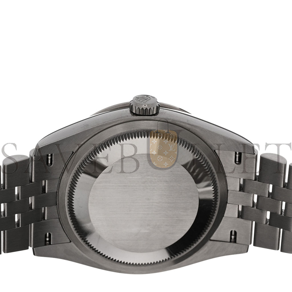 R*l*x stainless steel 18k white gold diamond bezel 36mm oyster perpetual datejust watch blue 126284rbr