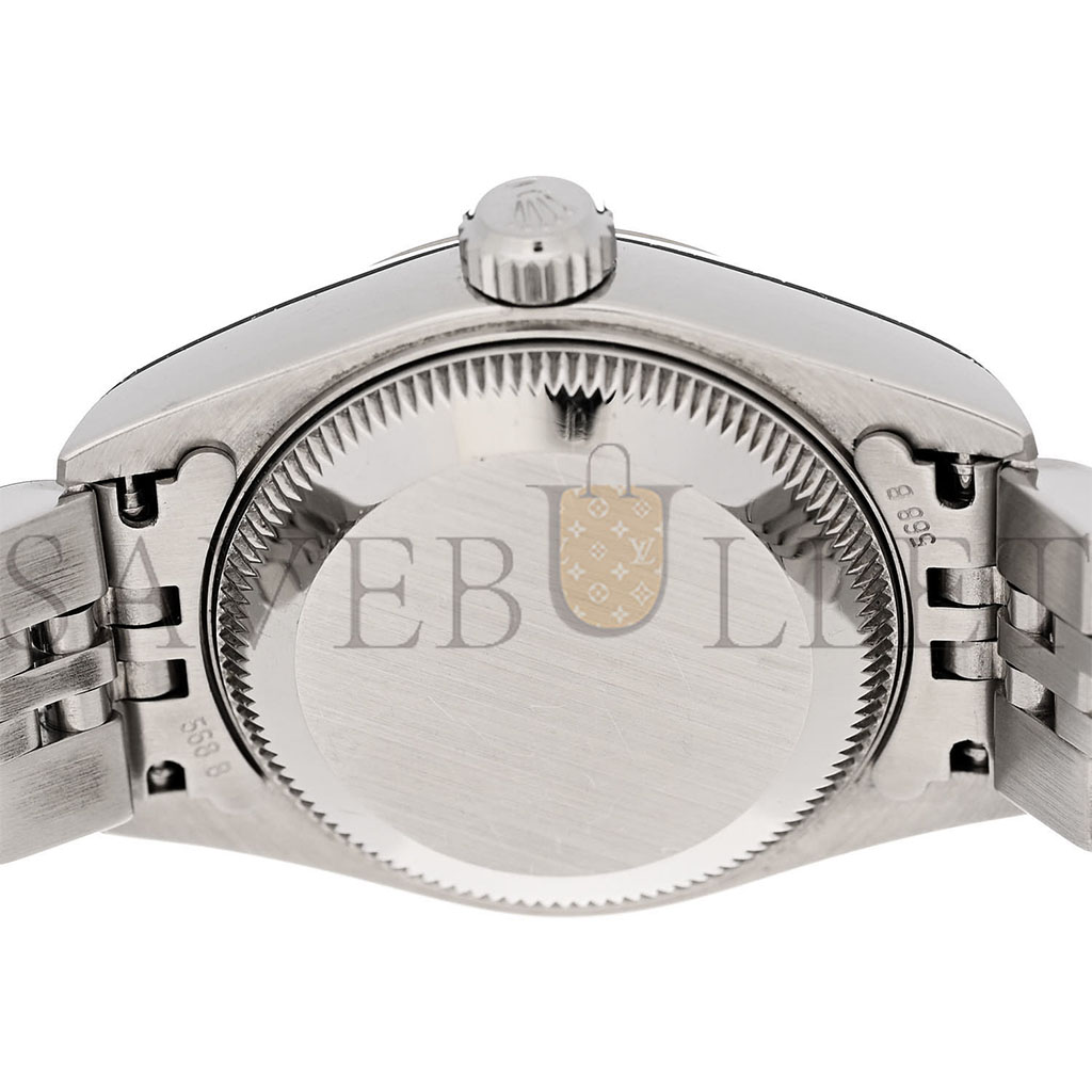 R*l*x stainless steel 18k white gold diamond mother of pearl 26mm oyster perpetual datejust watch 79174
