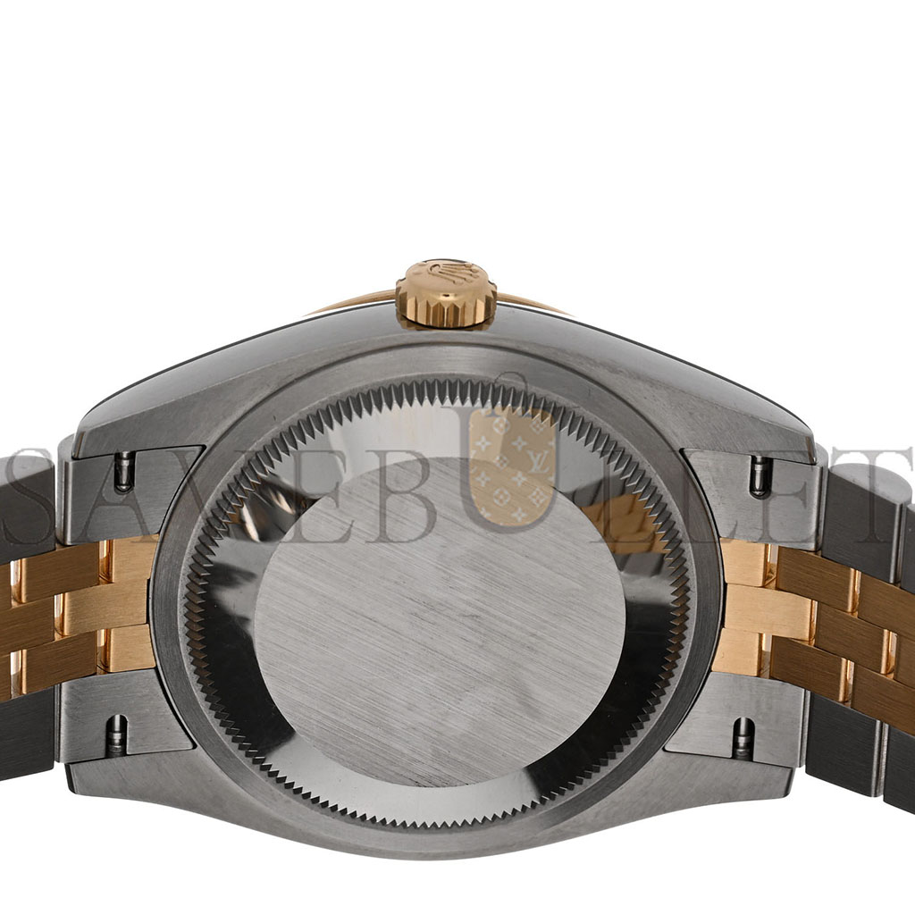 R*l*x stainless steel 18k yellow gold diamond 36mm oyster perpetual datejust watch silver roman 126233