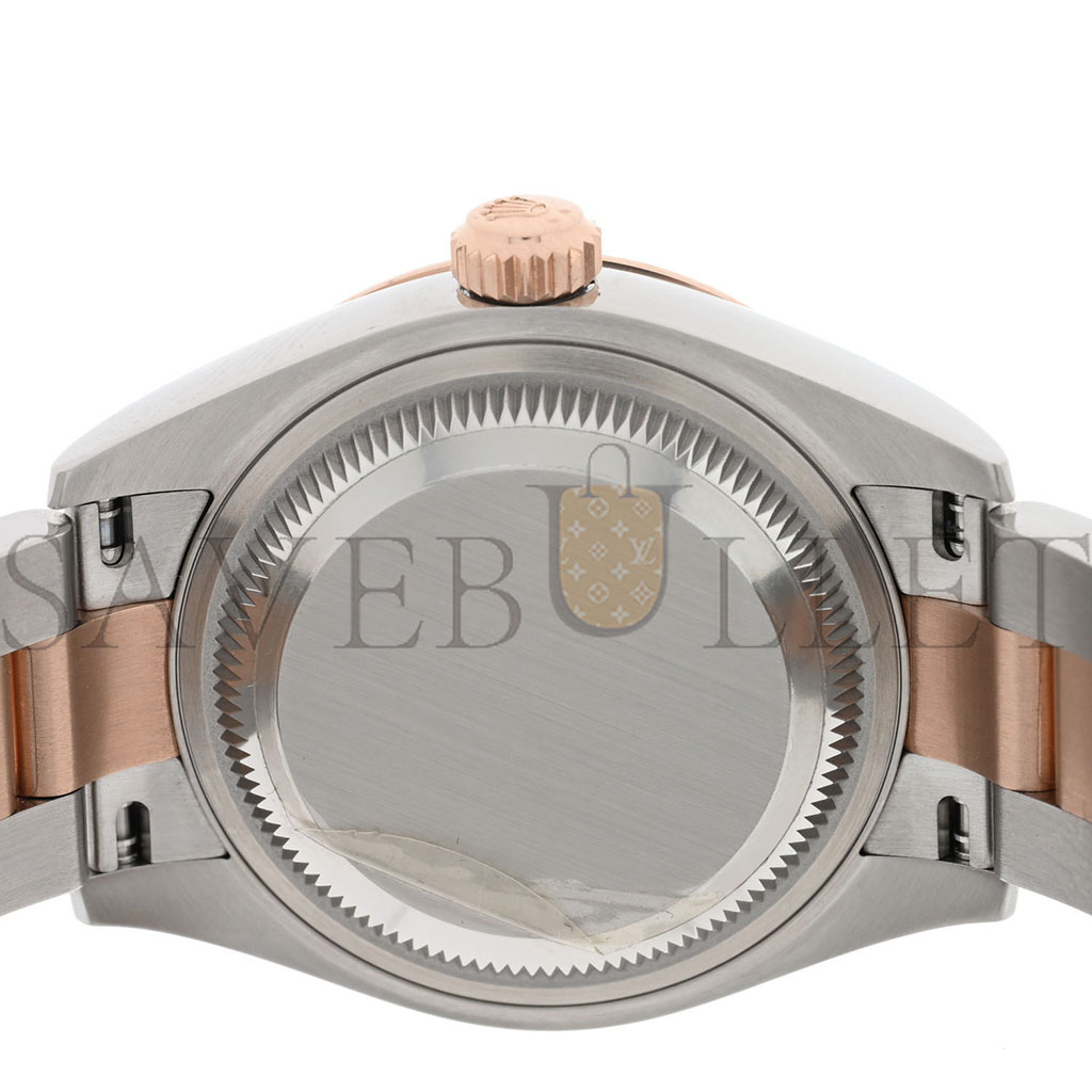 R*l*x stainless steel 18k everose gold diamond mother of pearl 28mm oyster perpetual datejust watch 279171