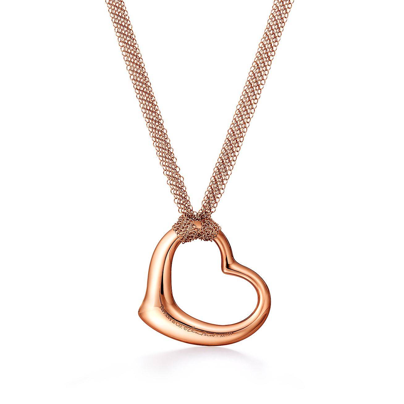 T*f*ny elsa peretti® open heart mesh pendant