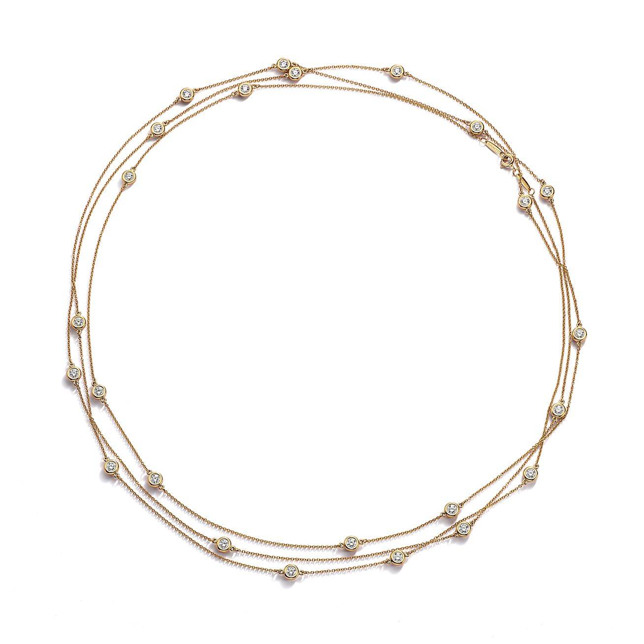 T*f*ny elsa peretti® diamonds by the yard® sprinkle necklace in yellow gold