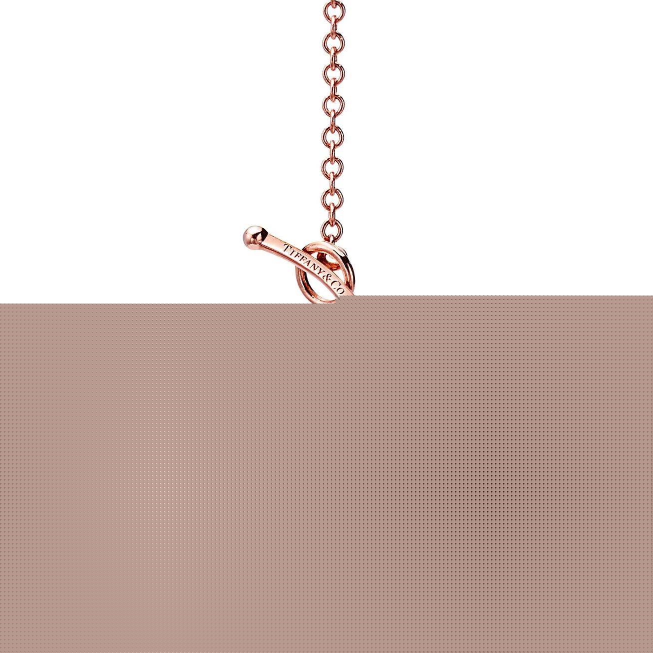 T*f*ny elsa peretti® diamonds by the yard® sprinkle necklace in rose gold with diamonds