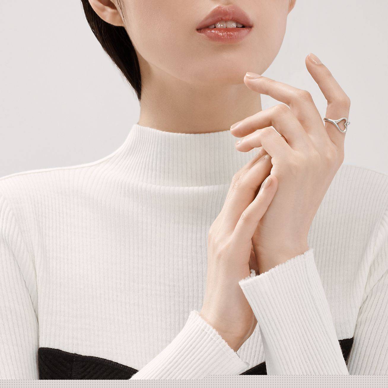 T*f*ny elsa peretti® open heart ring