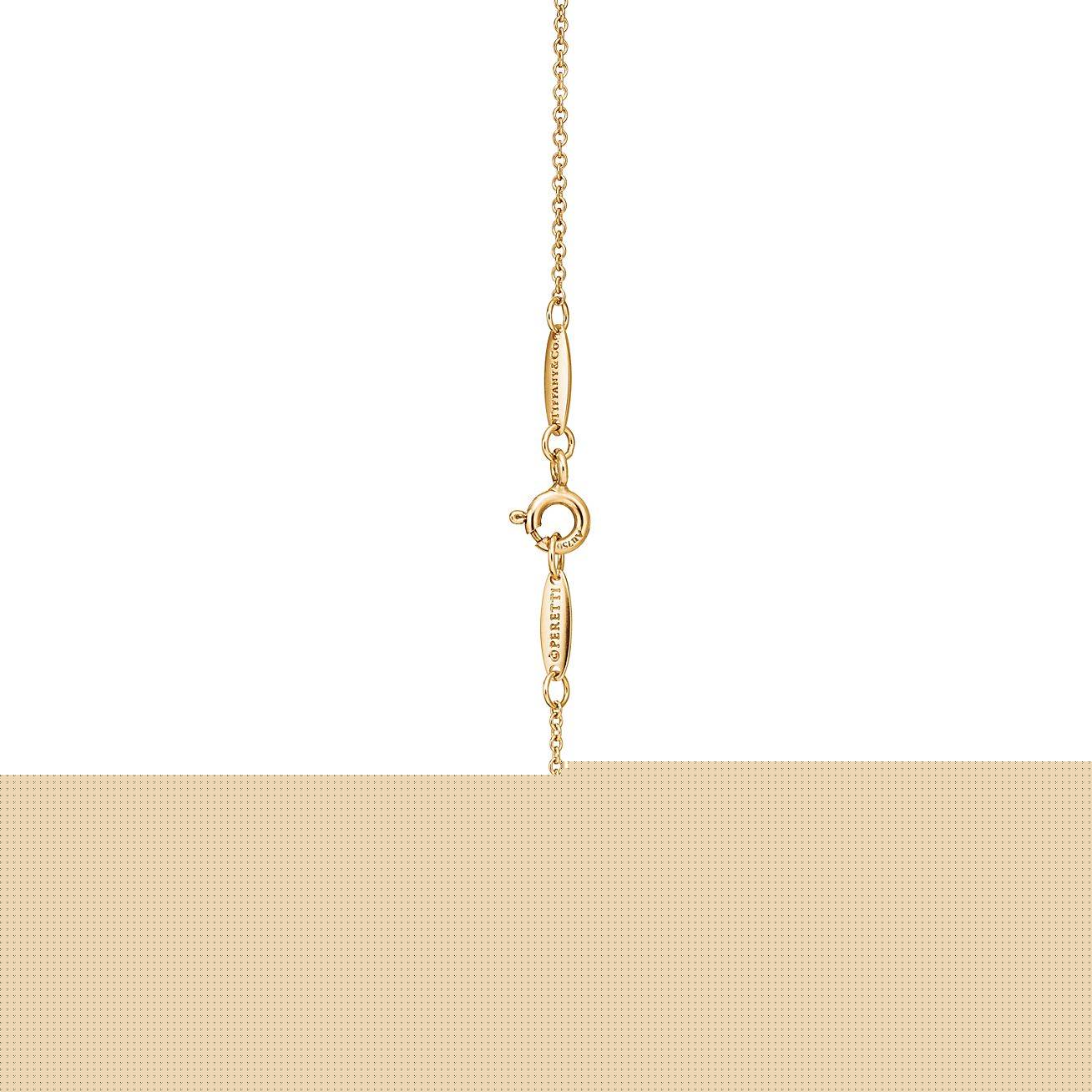 T*f*ny elsa peretti® open heart pendant in yellow gold, 11 mm