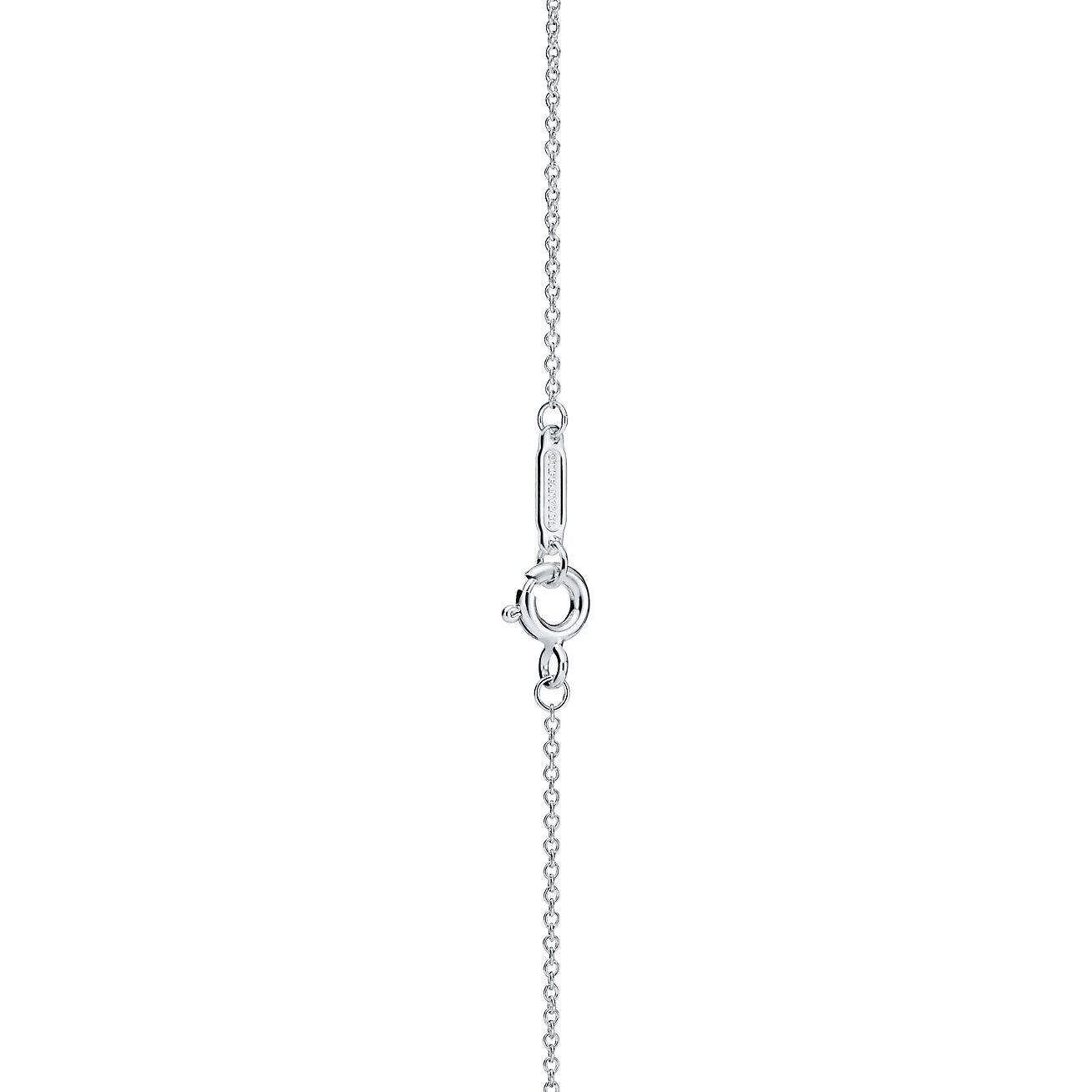 T*f*ny return to T*f*ny® T*f*ny blue® double heart tag pendant in silver, mini