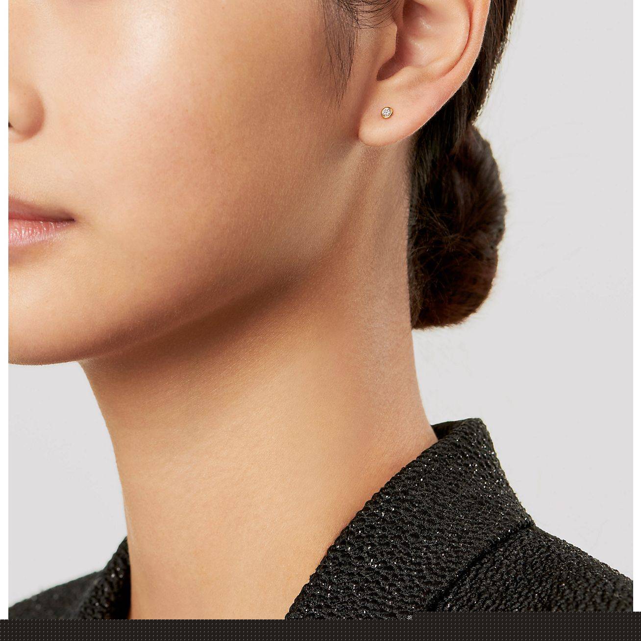 T*f*ny elsa peretti® diamonds by the yard® earrings in yellow gold 60017484