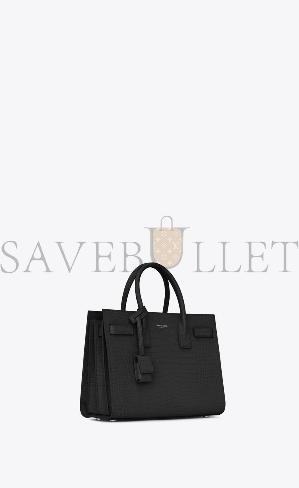 Y*L sac de jour baby in embossed crocodile shiny leather 421863dnd1n1000 (26*20.5*12.5cm)