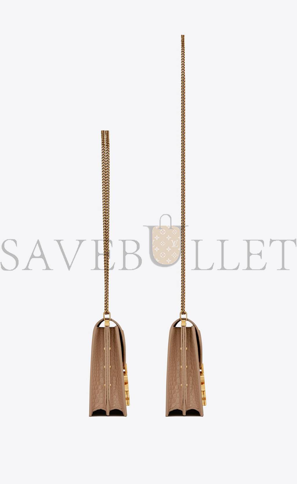 Y*L cassandra medium chain bag in crocodile-embossed shiny leather 532750dnd0j2721 (22*16.5*5.5cm)