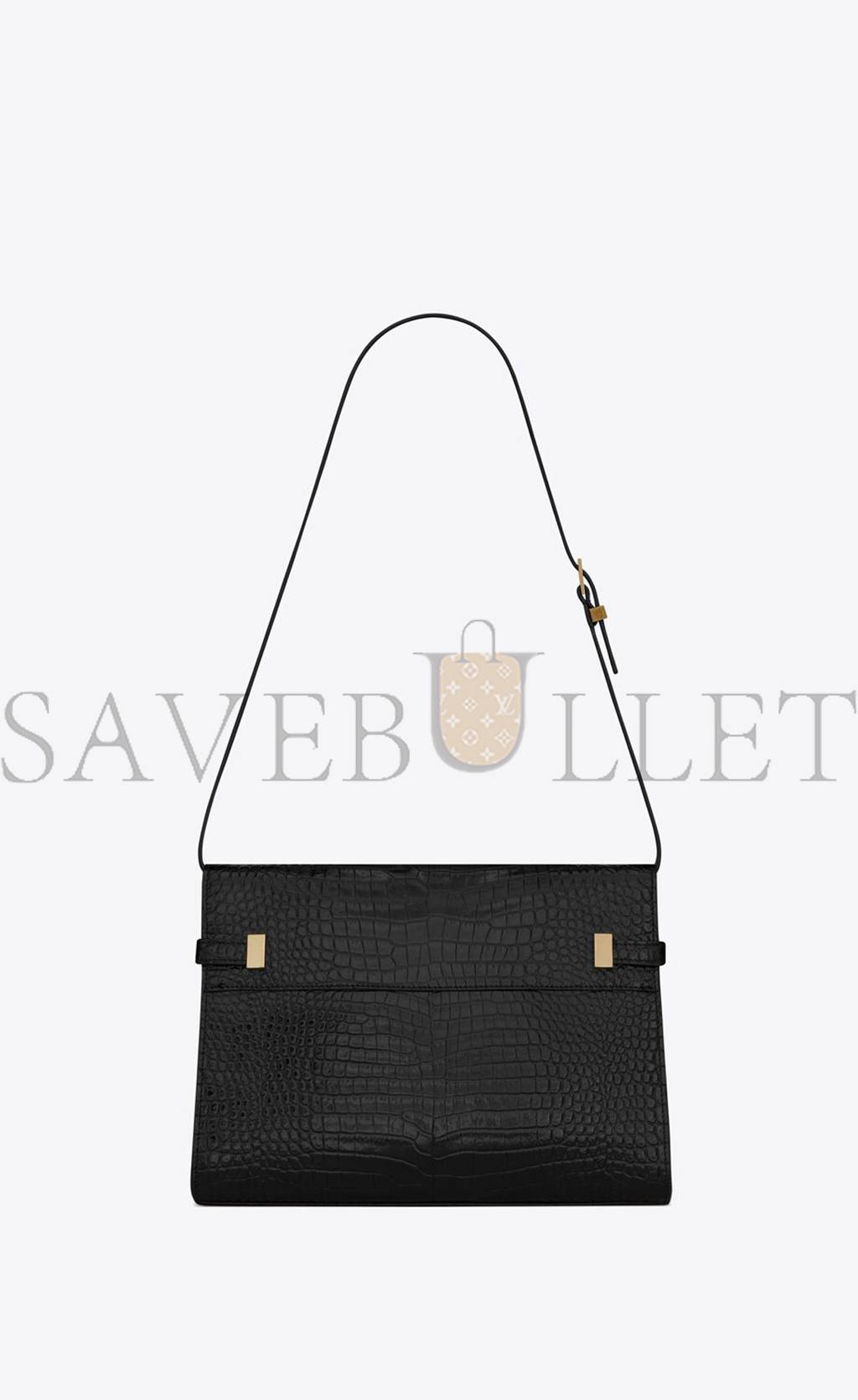 Y*L manhattan shoulder bag in crocodile-embossed shiny leather 579271dnd0j1000 (29*20*7.5cm)