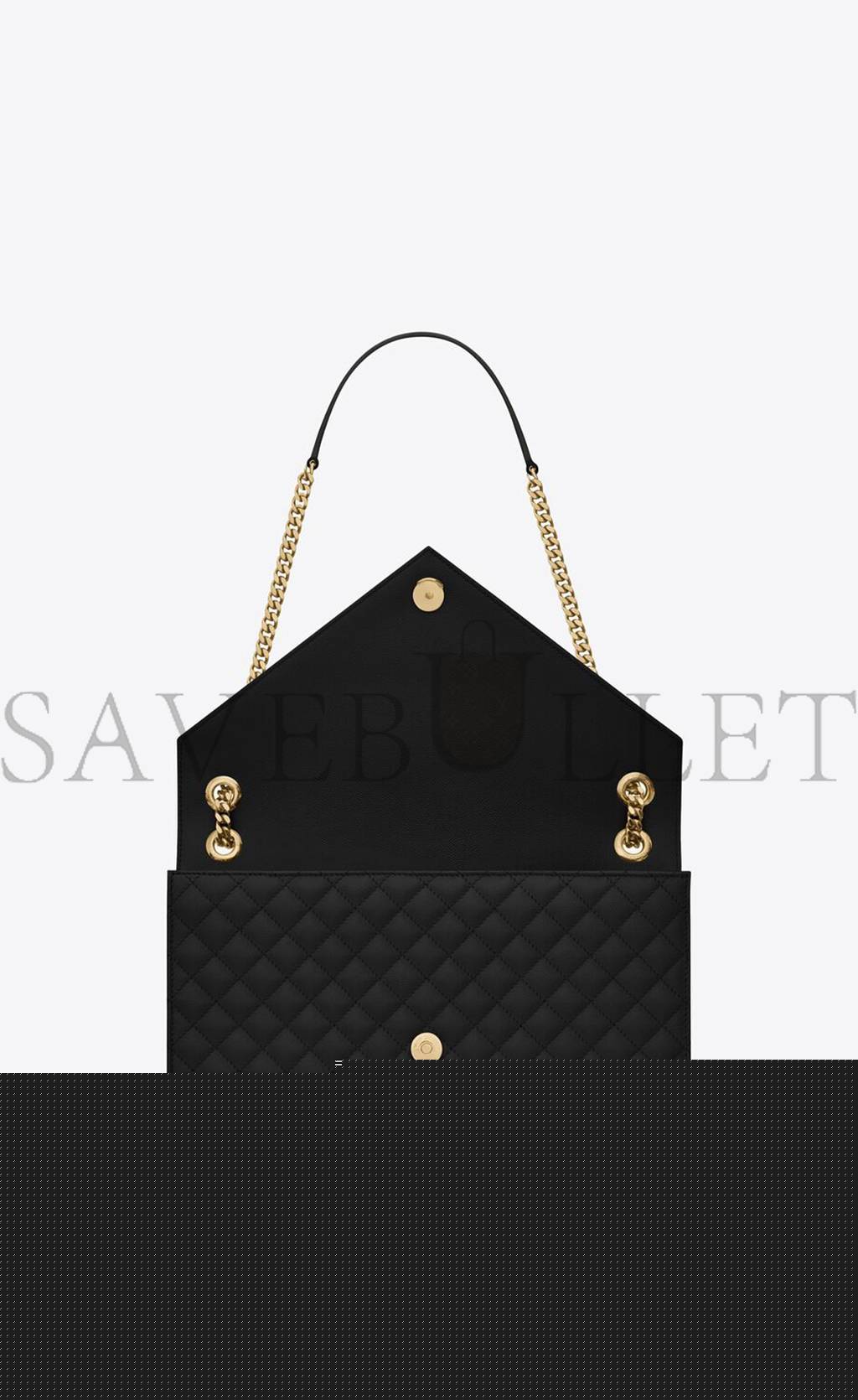 Y*L envelope large bag in mix matelassé grain de poudre embossed leather 600166bow911000 (31*22*7.5cm)