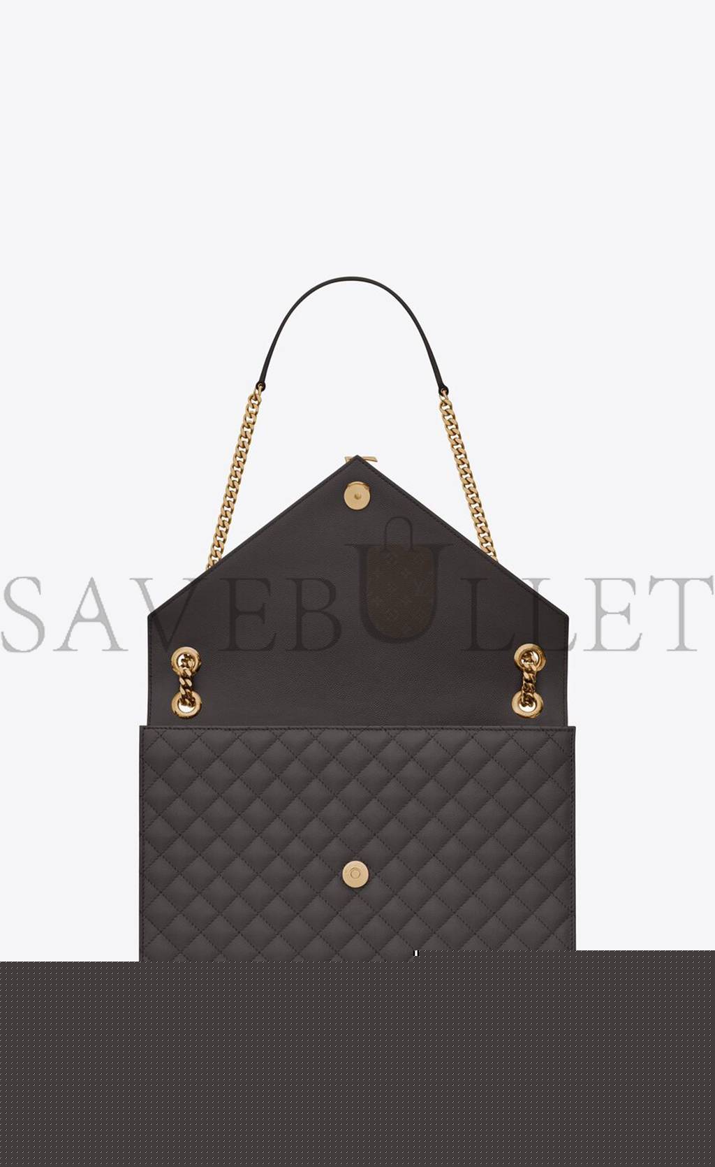 Y*L enveloppe large bag in mix matelassé grain de poudre embossed leather 600166bow971112 (31*22*7.5cm)