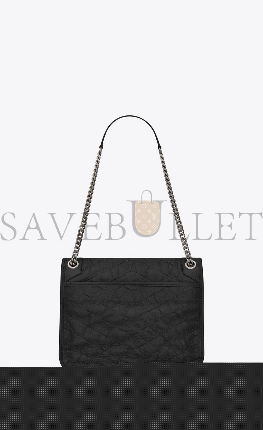 Y*L niki medium chain bag in crinkled vintage leather 6331580en041000 (28*20*8.5cm)