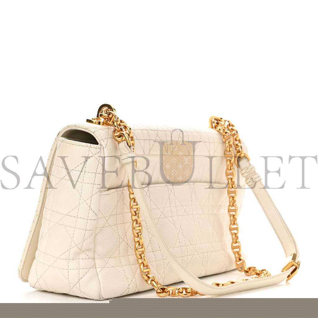 D*or grained calfskin cannage large caro bag latte (29*17*8.9cm)