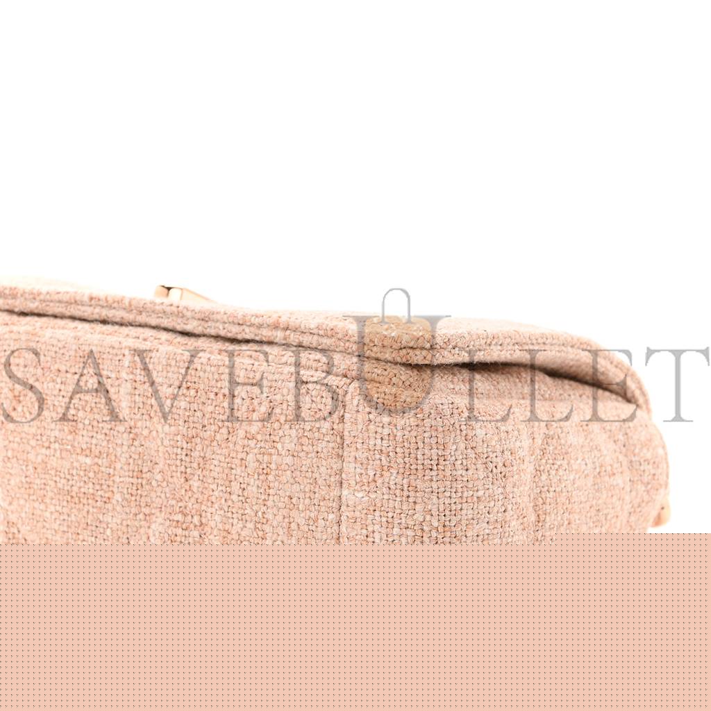 D*or linen macrocannage small caro bag rose (19*12*7.6cm)