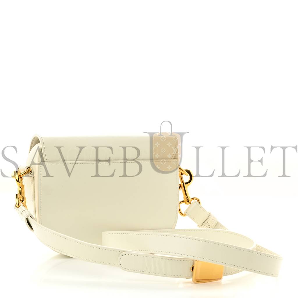 D*or box calfskin small bobby bag white (19*15*5.1cm)