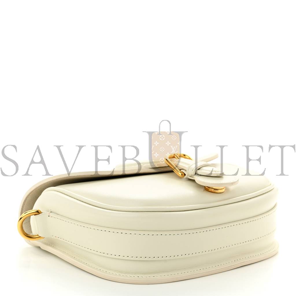 D*or box calfskin small bobby bag white (19*15*5.1cm)