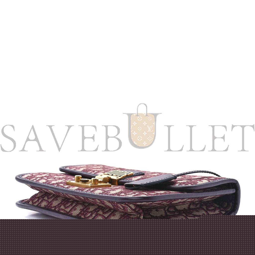 D*or oblique D*oraddict flap bag burgundy (24*17*5.1cm)