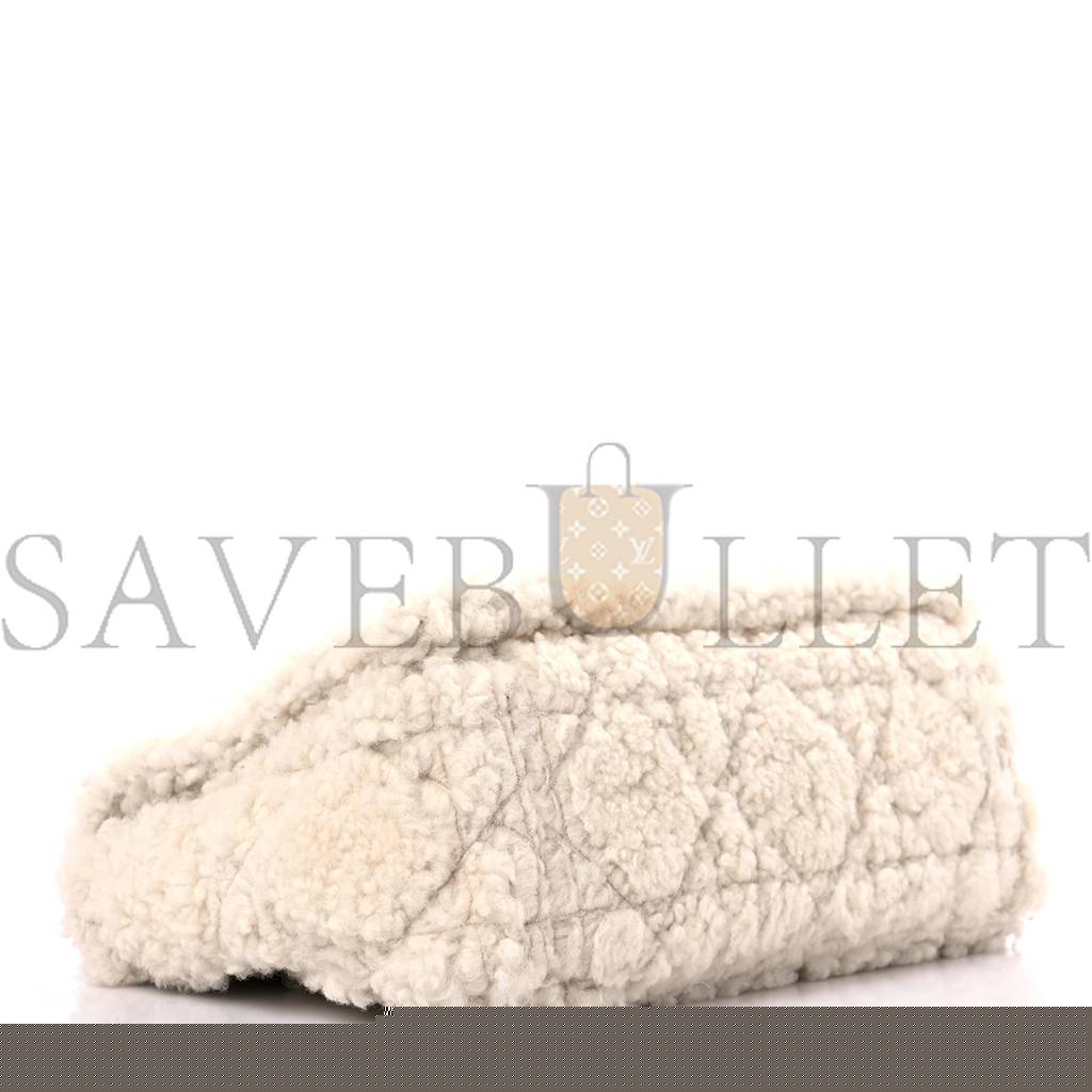 D*or shearling cannage medium caro bag natural (29*17*9.5cm)