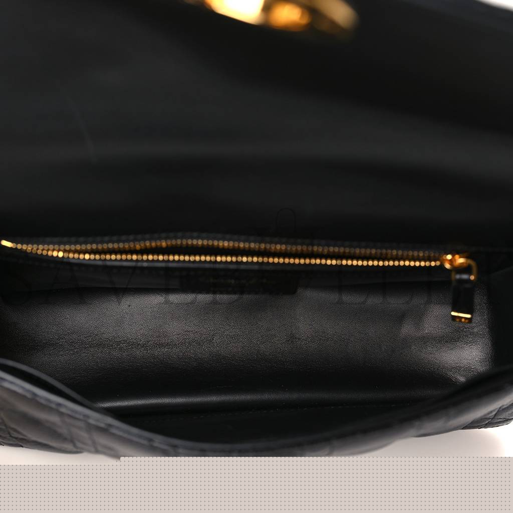 D*or calfskin cannage medium caro bag black (25*15*8.9cm)